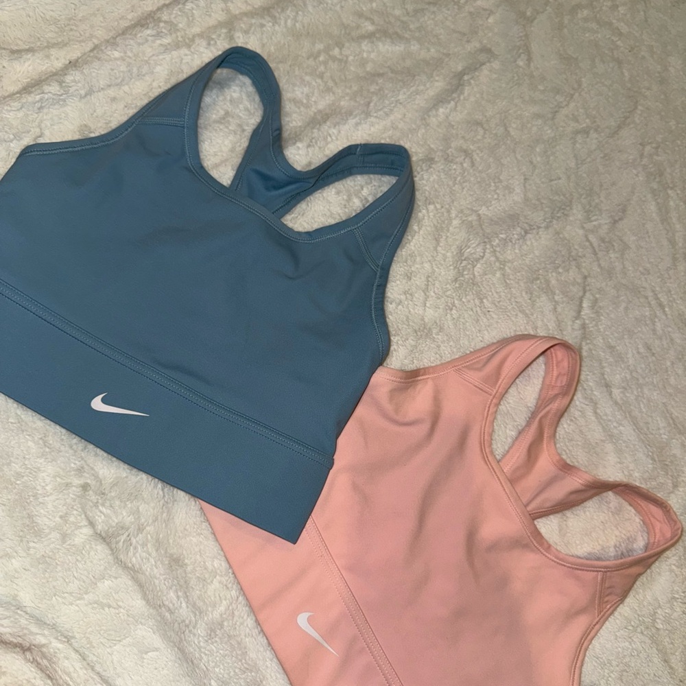 Nike Teal and Peach Sports Bras
